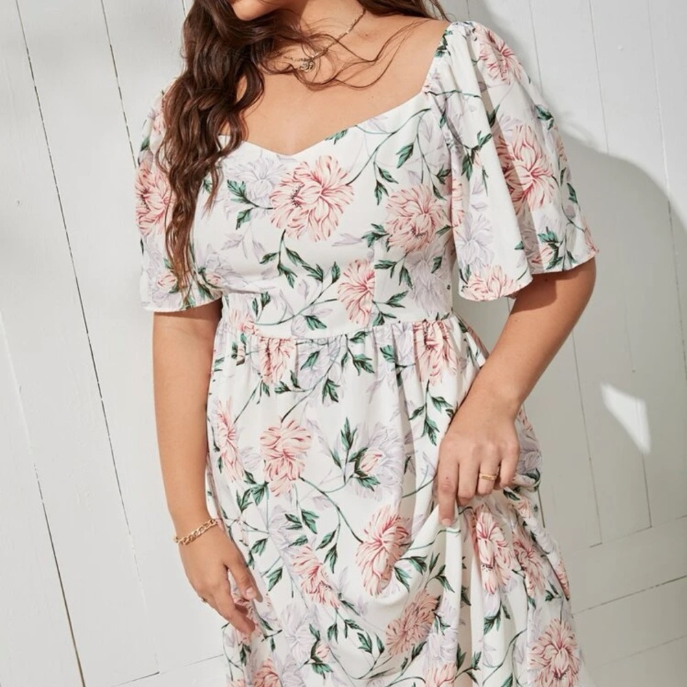 Soft Pink Floral Dress